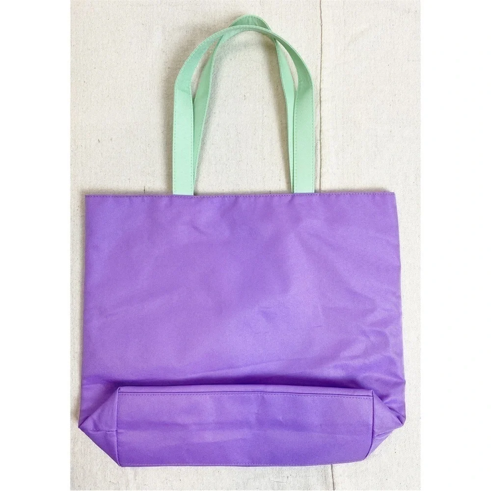 Clinique Purple & Mint Green Tote Bag